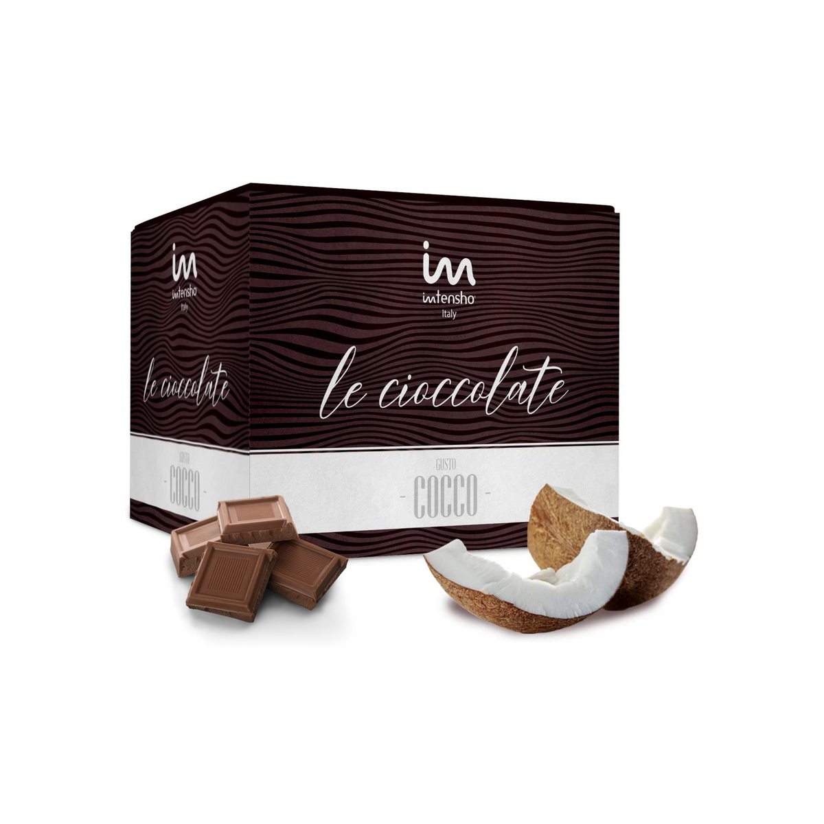 Preparato per cioccolata calda gusto Cocco, con granella di cocco