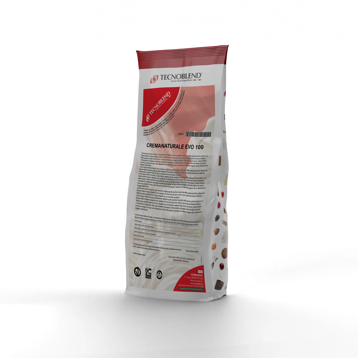 1,5 kg Base naturale in polvere a Caldo per Gelati Crema, CREMA NATURALE EVO 100