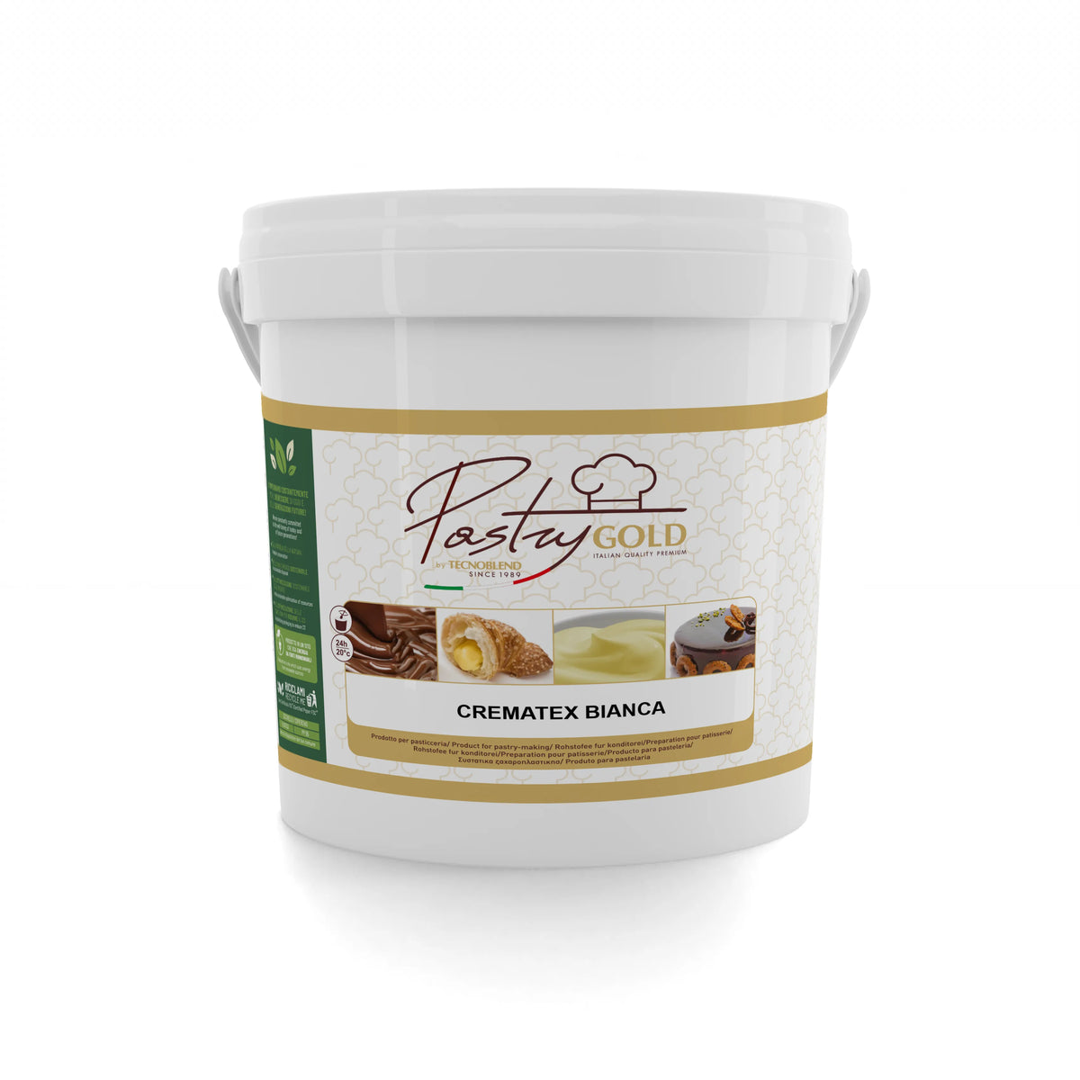 Crema spalmabile al latte gusto cioccolato bianco, stabile alla cottura, CREMATEX BIANCA