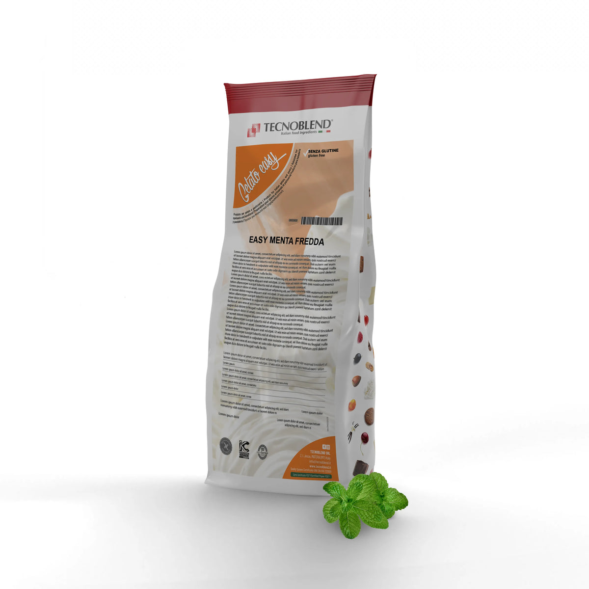 1,5kg Preparato per Gelato, senza glutine, EASY MENTA FREDDA