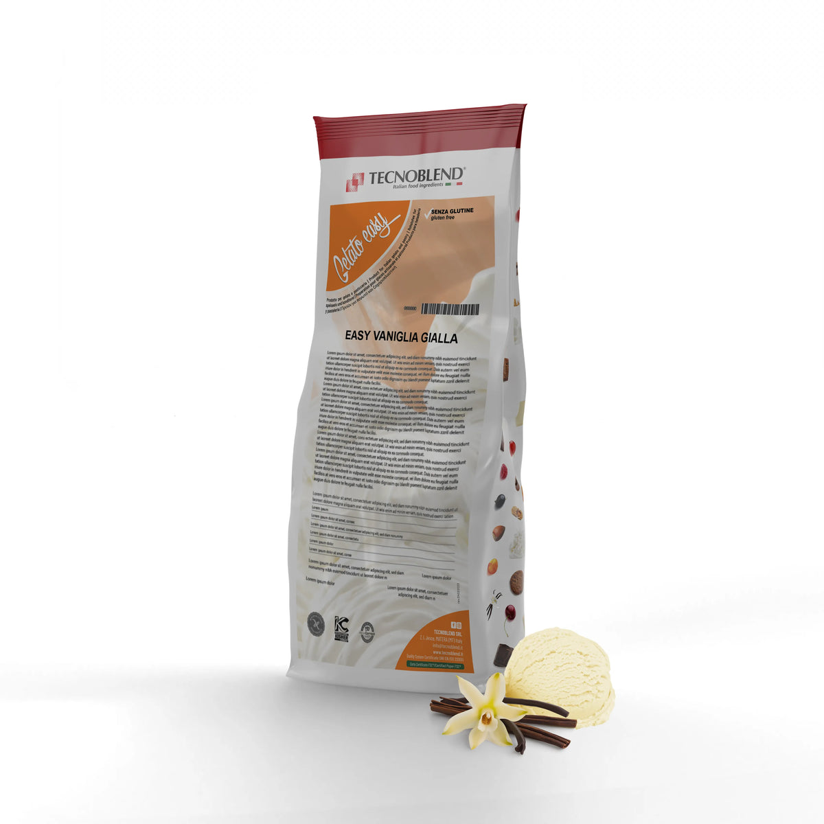 1,5 kg Preparato per Gelato con Bacche di Vaniglia Bourbon