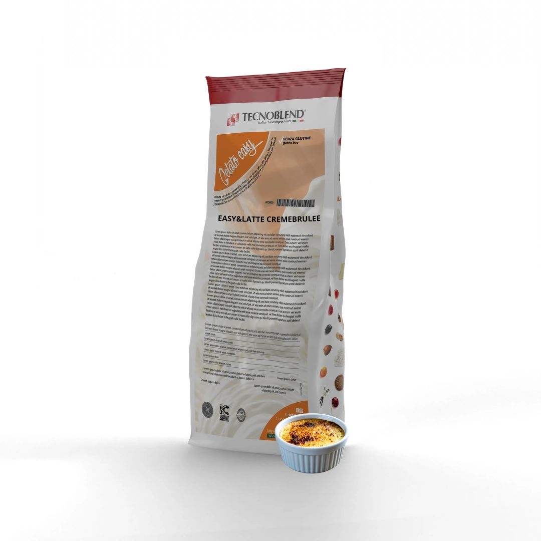 1,2kg Base completa per gelato in vetrina, per torte gelato, zuccotti e semifreddi, EASY&LATTE CREMEBRULEE