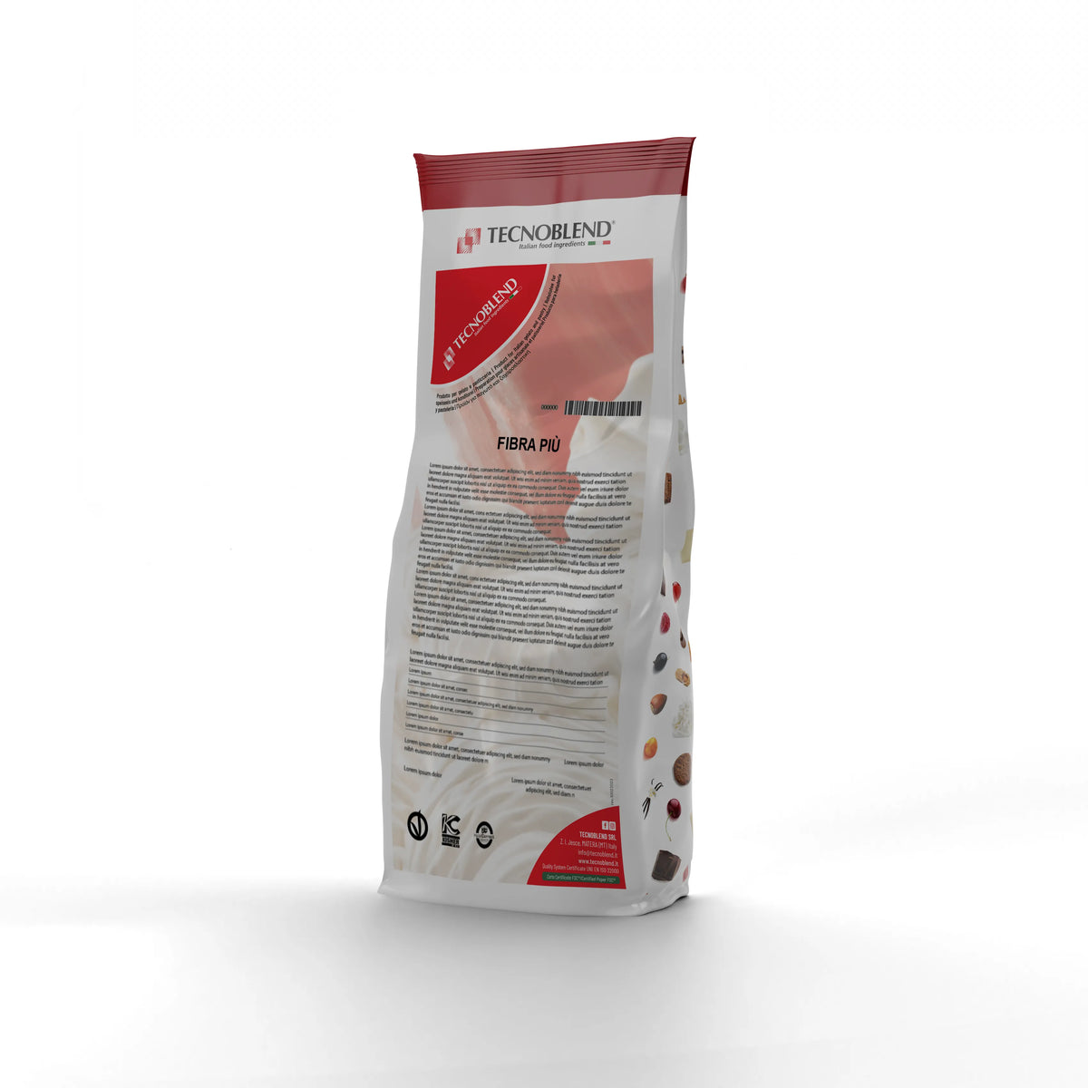 1,5 kg Fibra vegetale di cicoria per gelateria e pasticceria senza lattosio e per vegani, Clean Label, FIBRA PIU'