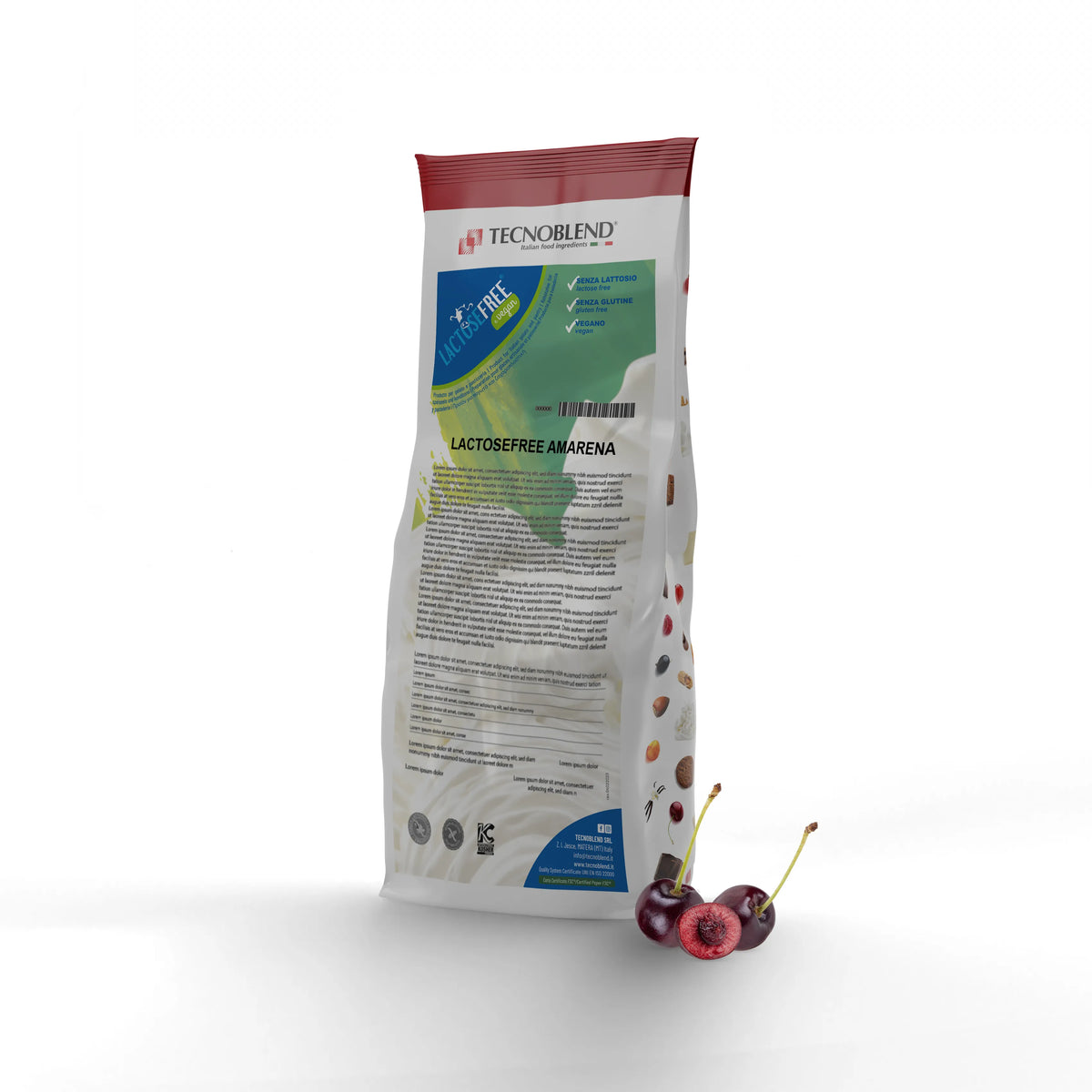 1,25 kg Preparato per Gelato Amarena senza lattosio e per vegani