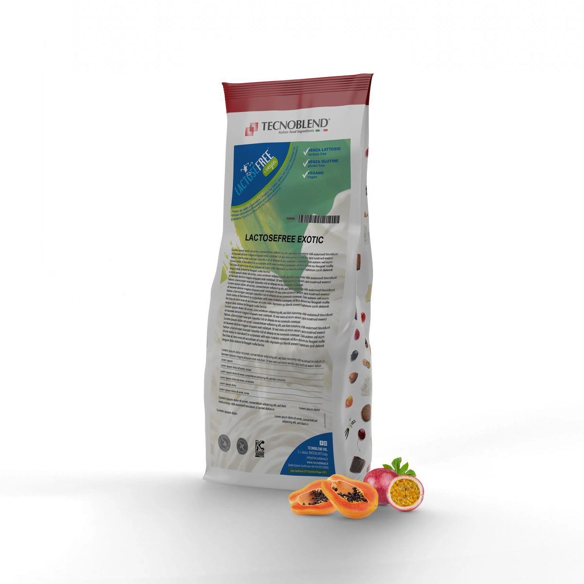 1,25 kg Preparato per gelato al frutti esotici, senza lattosio e vegano - LACTOSEFREE  EXOTIC