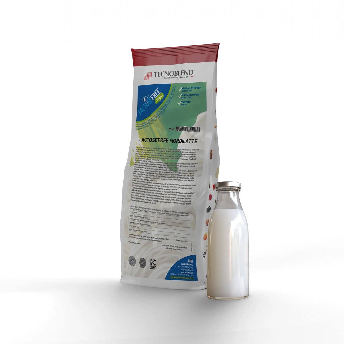 1,5 kg Preparato per Gelato al Fior di latte , senza lattosio, per vegani