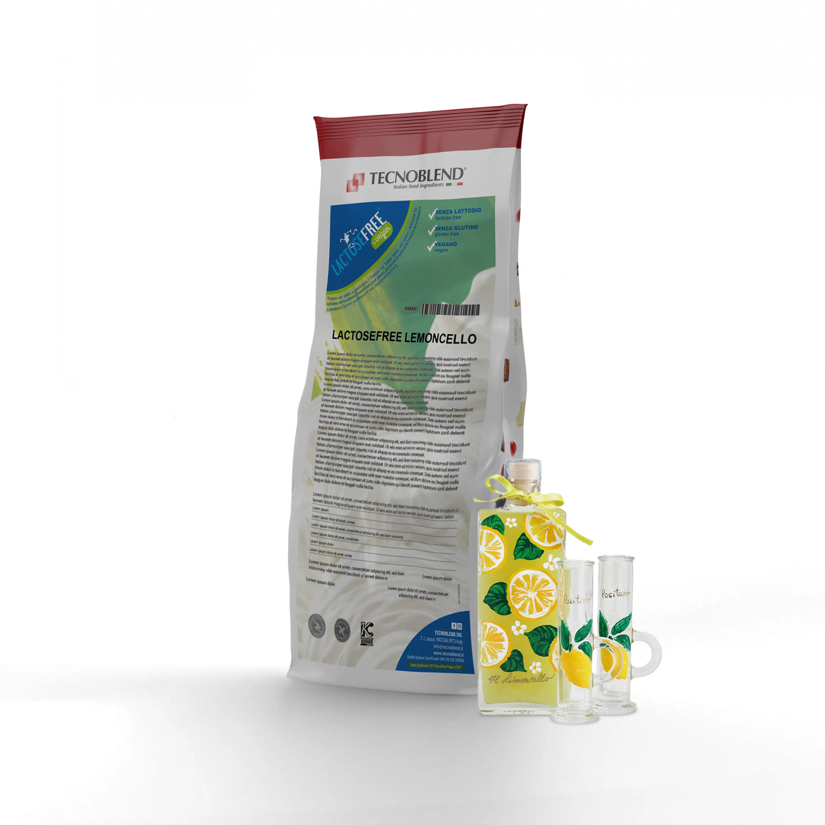 1,25 kg Preparato per Gelato al gusto Limoncello senza lattosio e per vegani