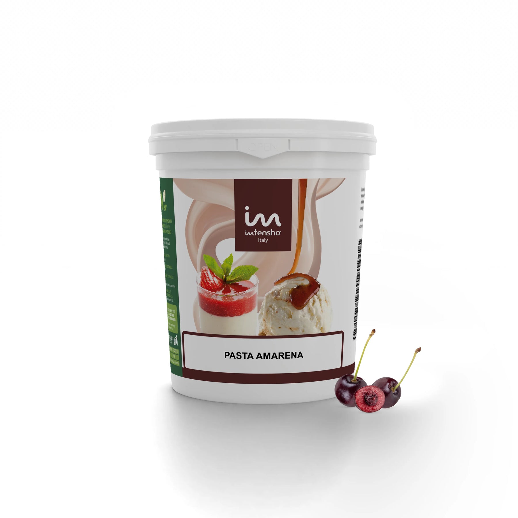 Pasta per gelato, desserts, semifreddi al gusto Amarena, senza Lattosio, per Vegani, PASTA AMARENA