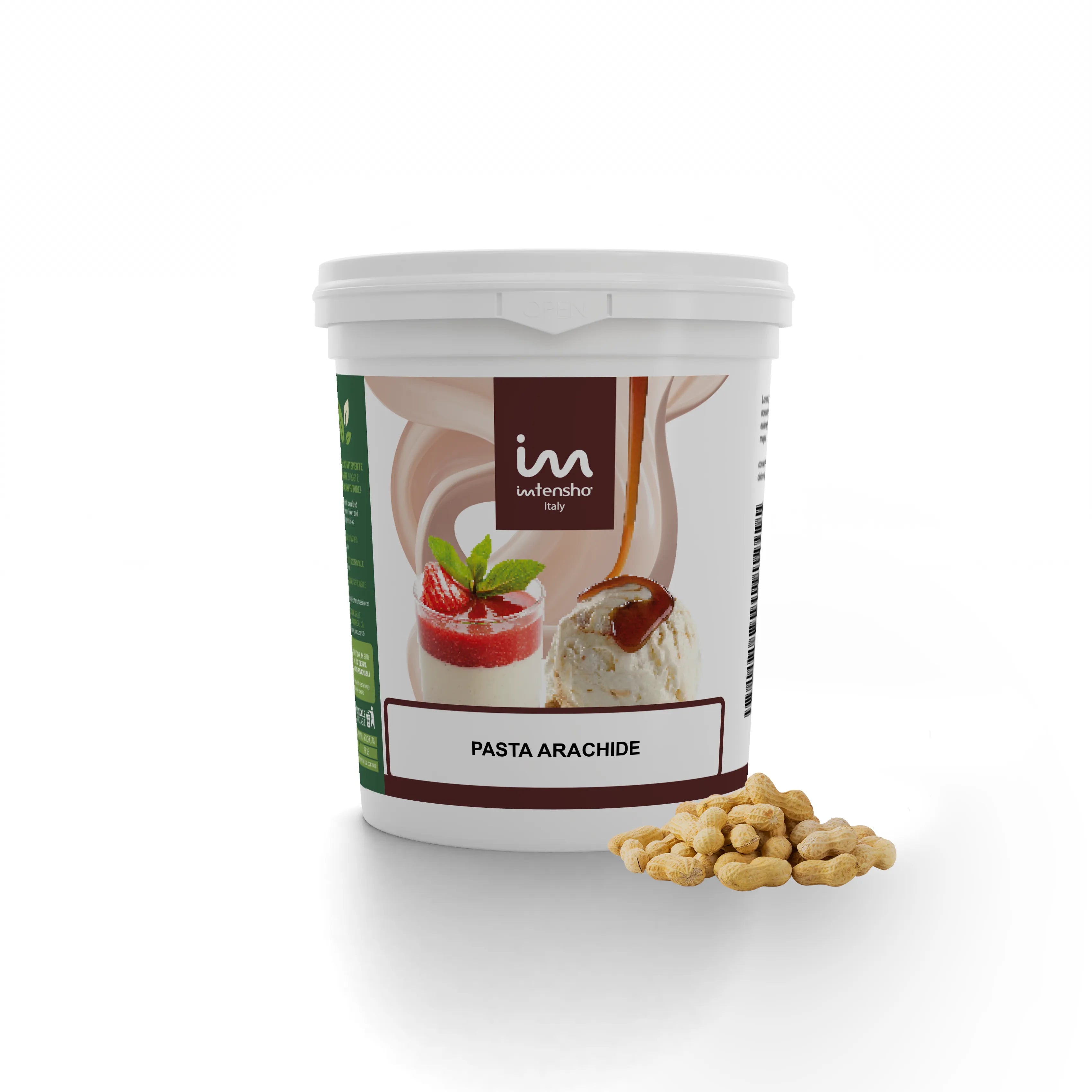 Pasta per gelato, desserts, semifreddi al gusto Arachide, senza Lattosio, per Vegani, PASTA ARACHIDE