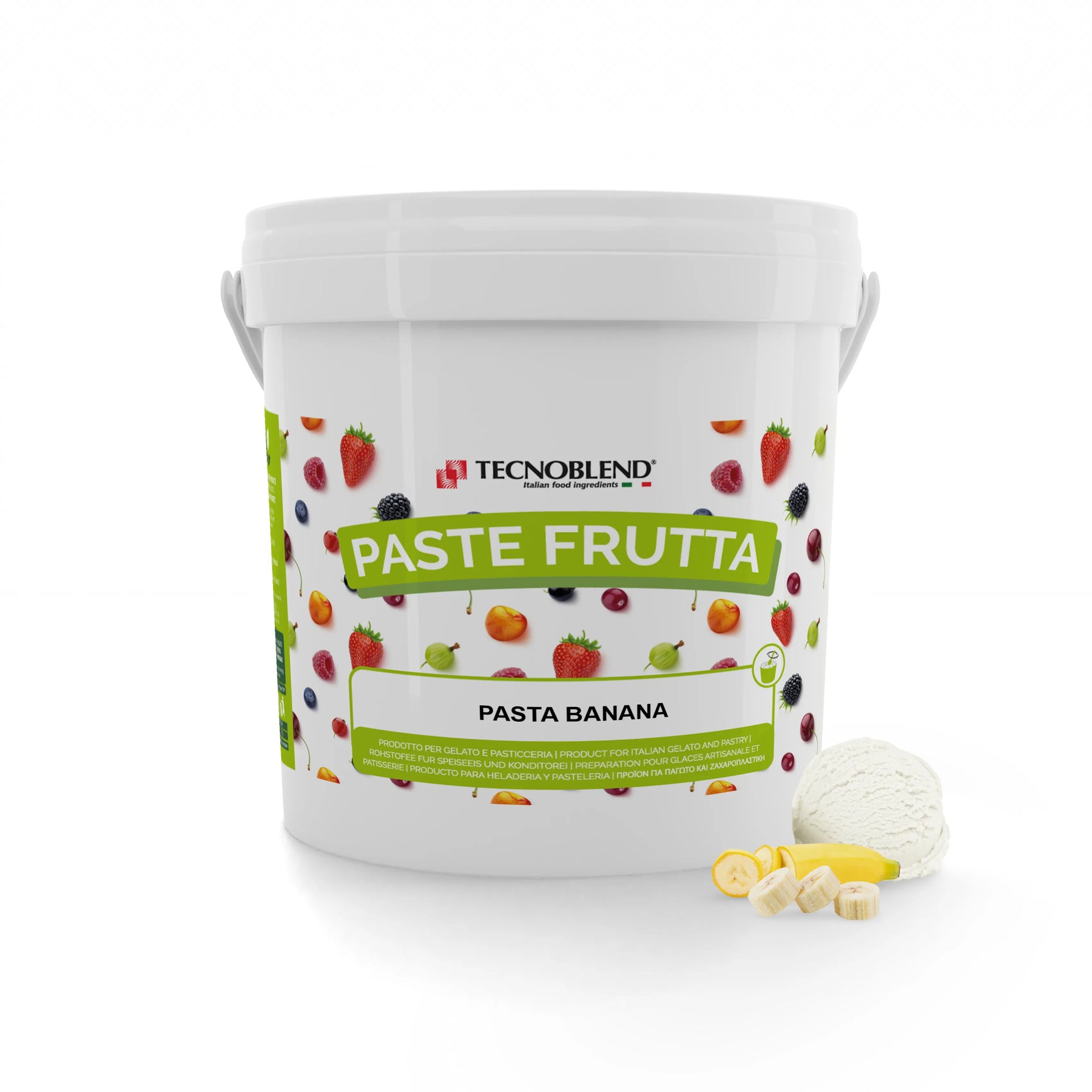 Pasta per gelato, desserts, semifreddi al gusto BANANA, senza Lattosio, per Vegani, PASTA BANANA