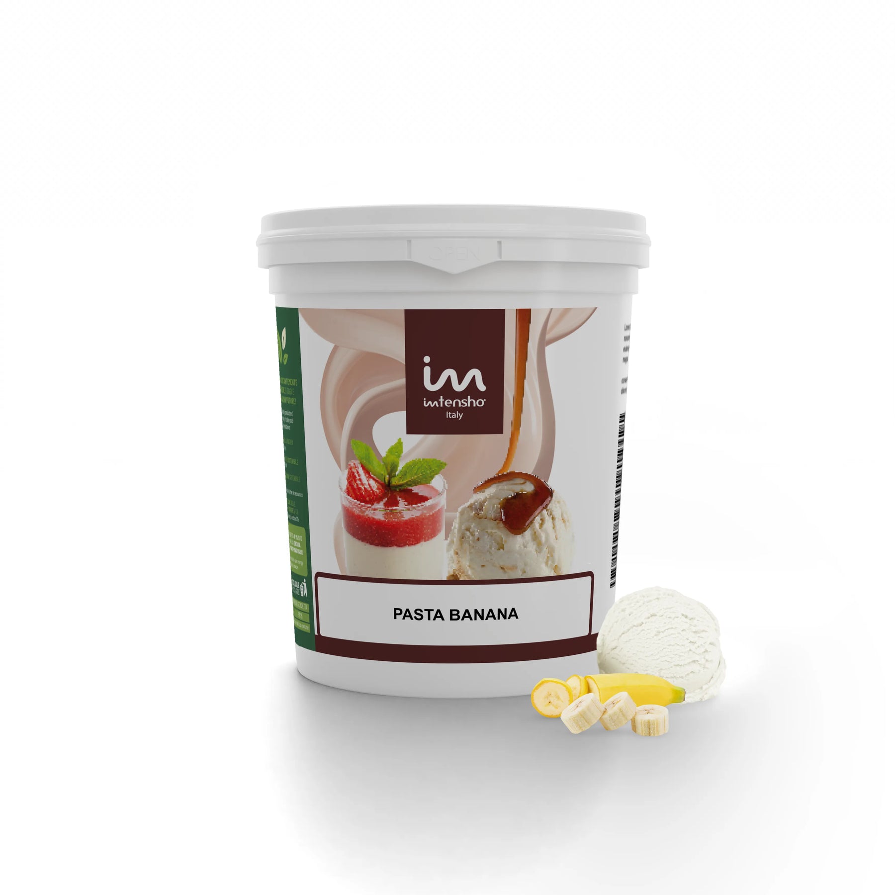 Pasta per gelato, desserts, semifreddi al gusto BANANA, senza Lattosio, per Vegani, PASTA BANANA