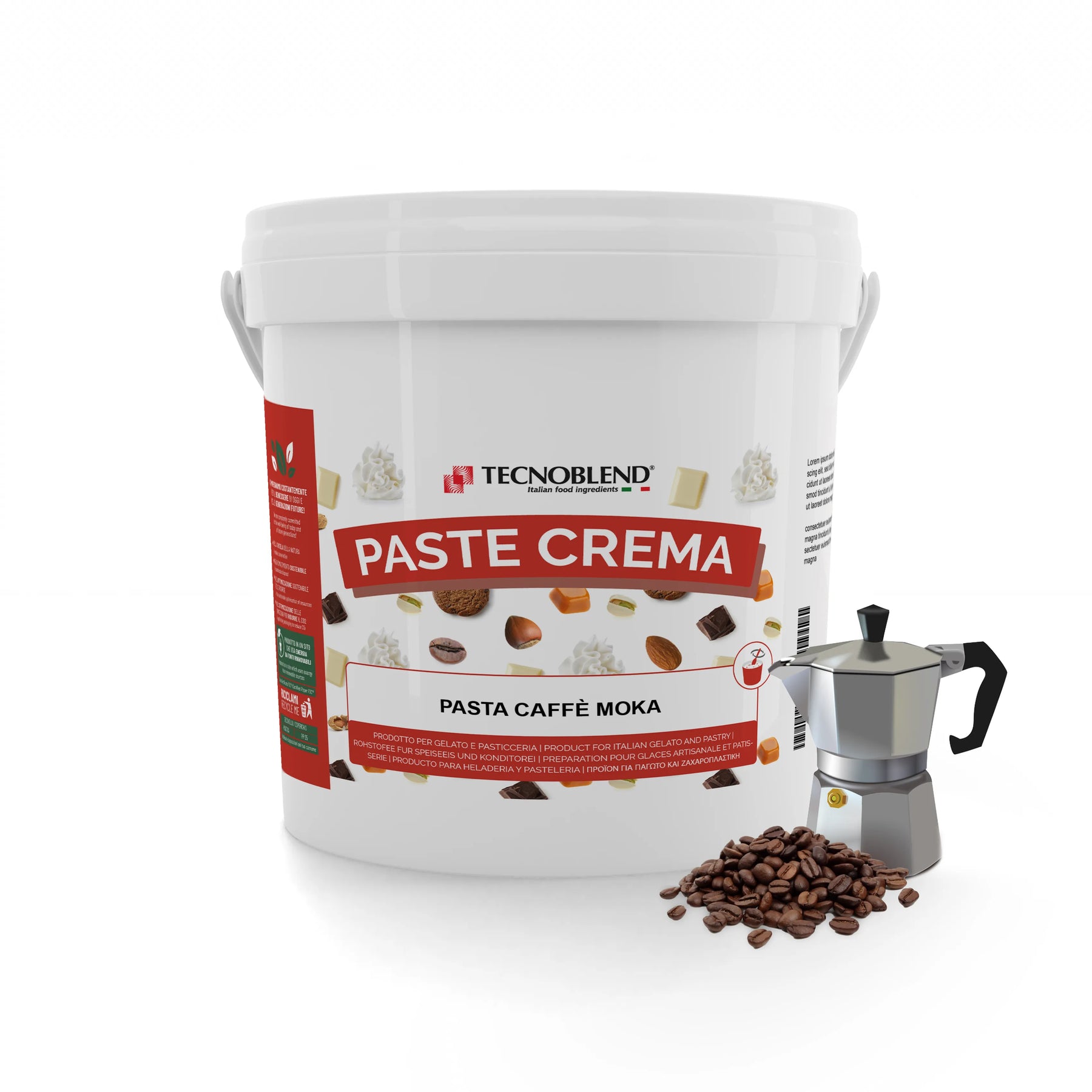 Pasta per Gelato al Caffé senza Lattosio, senza GLUTINE, per Vegani, PASTA CAFFÈ MOKA