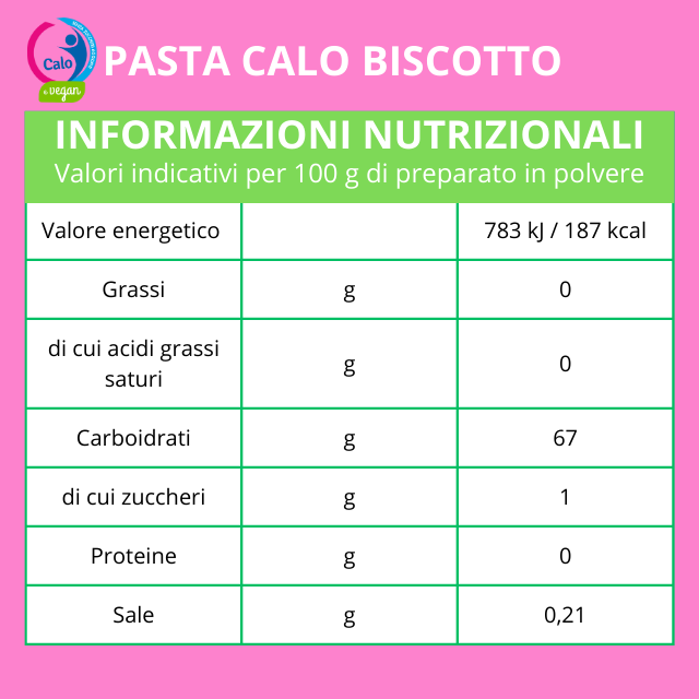 Pasta per gelato biscotto senza zuccheri aggiunti, PASTA CALO BISCOTTO
