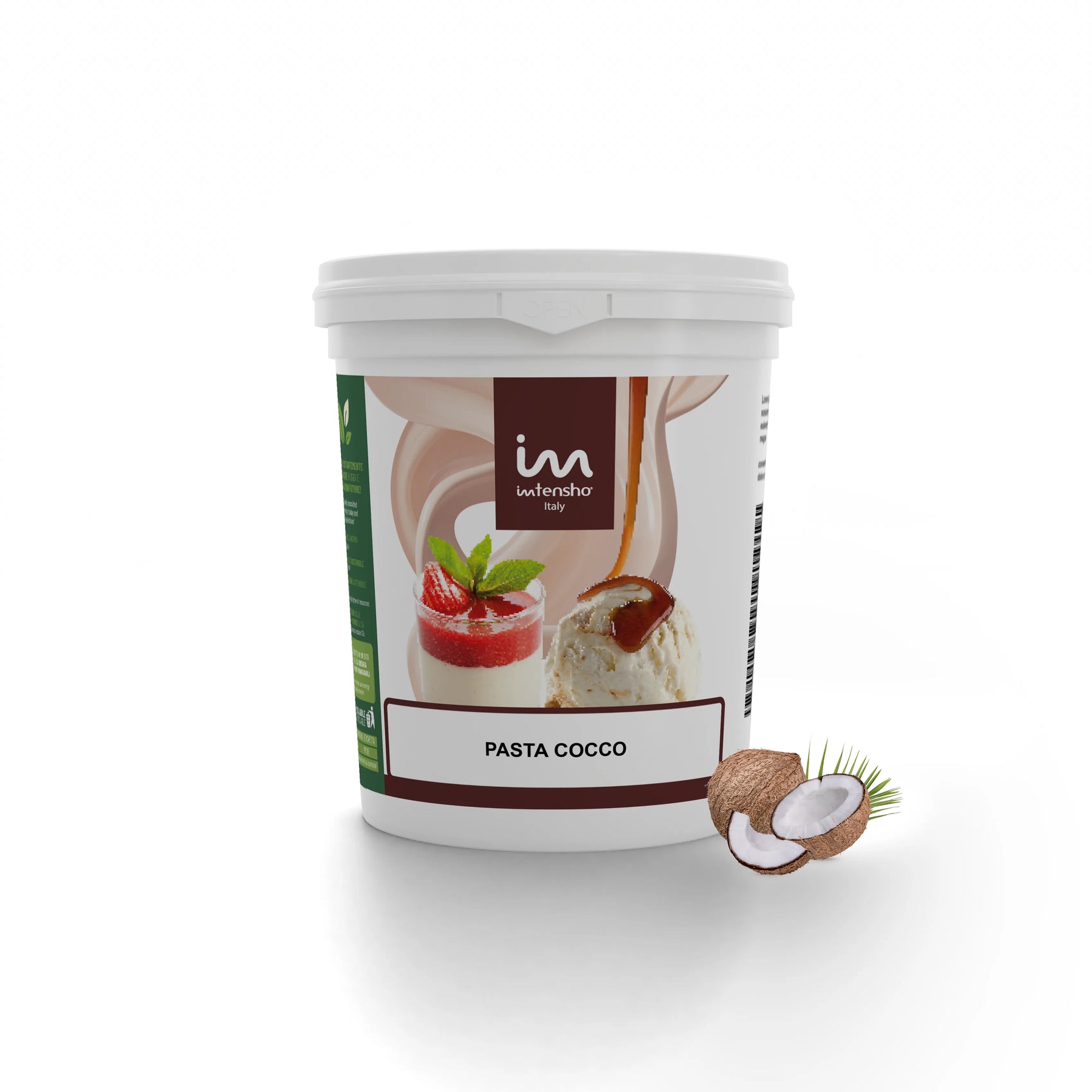 Pasta per gelato, desserts, semifreddi al gusto Cocco, senza Lattosio, per Vegani, PASTA COCCO