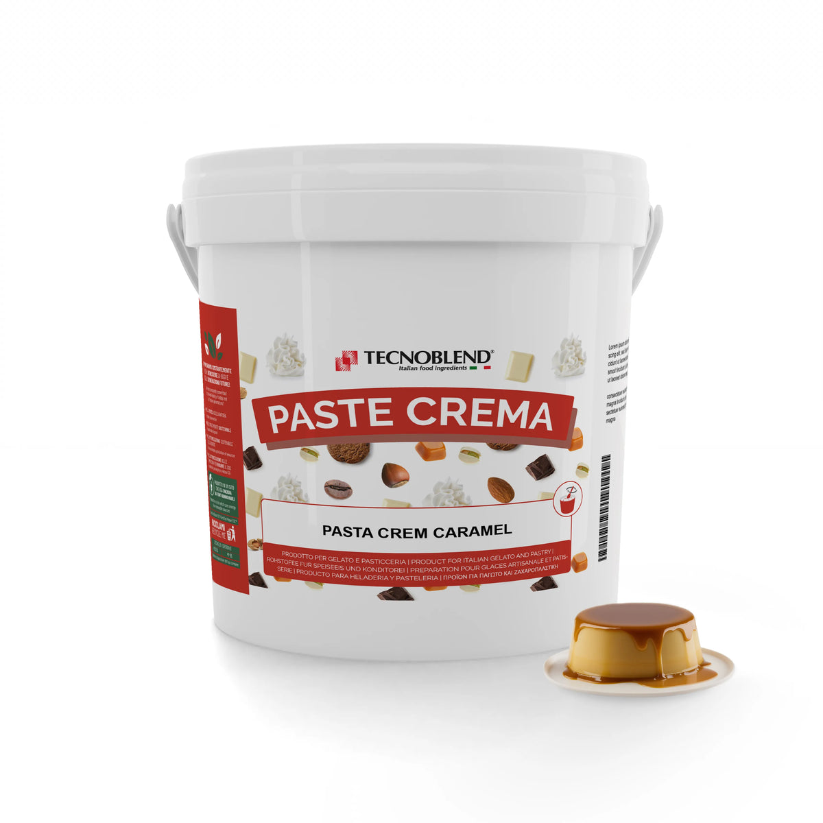 Pasta per gelato, desserts, semifreddi al gusto CREM CARAMEL, PASTA CREM CARAMEL