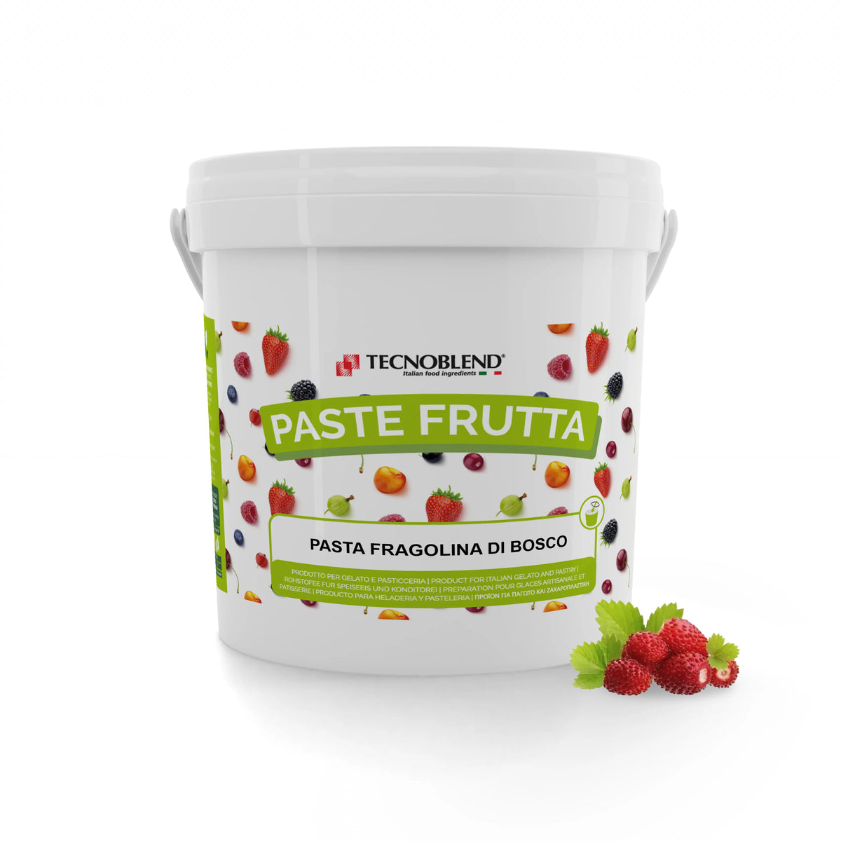 Pasta per gelato, desserts, semifreddi al gusto Fragola di bosco, senza Lattosio, PASTA FRAGOLINA DI BOSCO