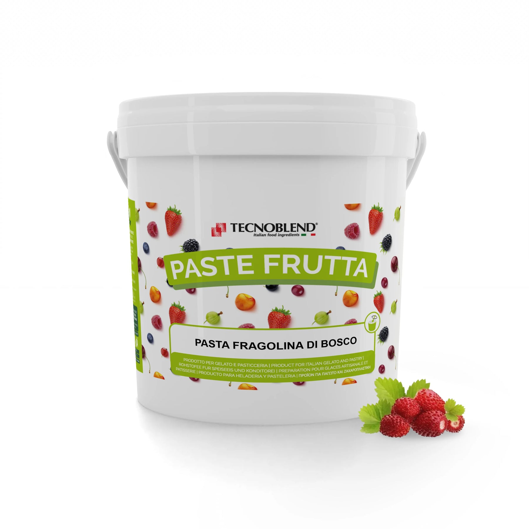 Pasta per gelato, desserts, semifreddi al gusto Fragola di bosco, senza Lattosio, PASTA FRAGOLINA DI BOSCO