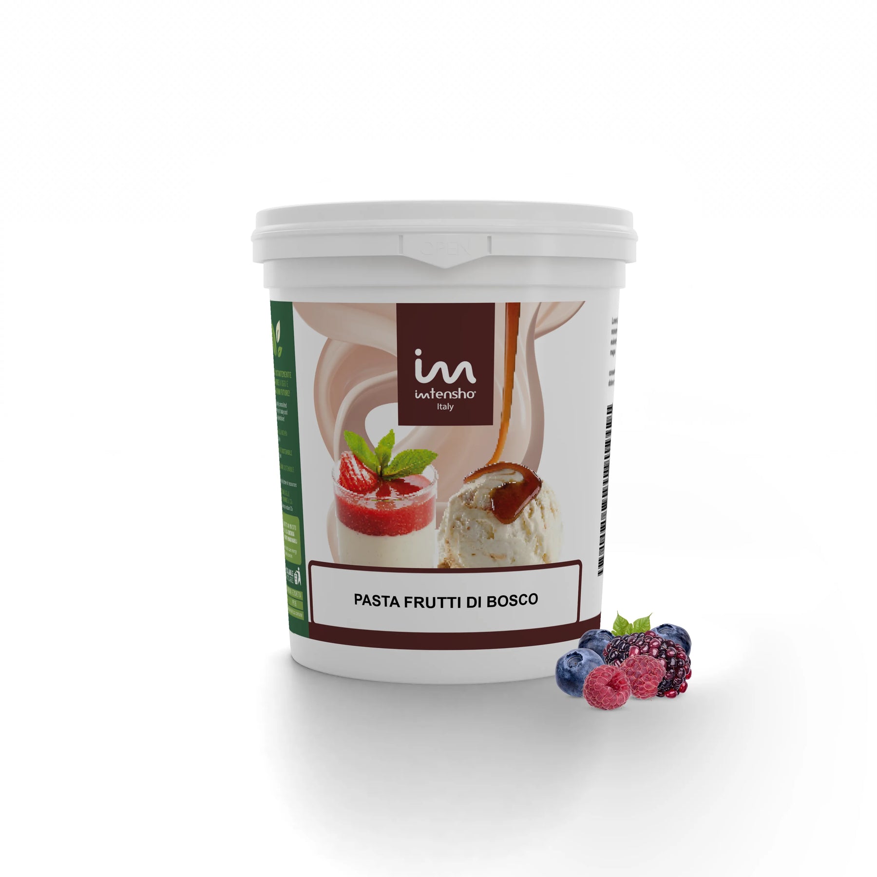 Pasta per gelato, desserts, semifreddi al gusto Frutti di bosco, senza Lattosio, per Vegani, PASTA FRUTTI DI BOSCO