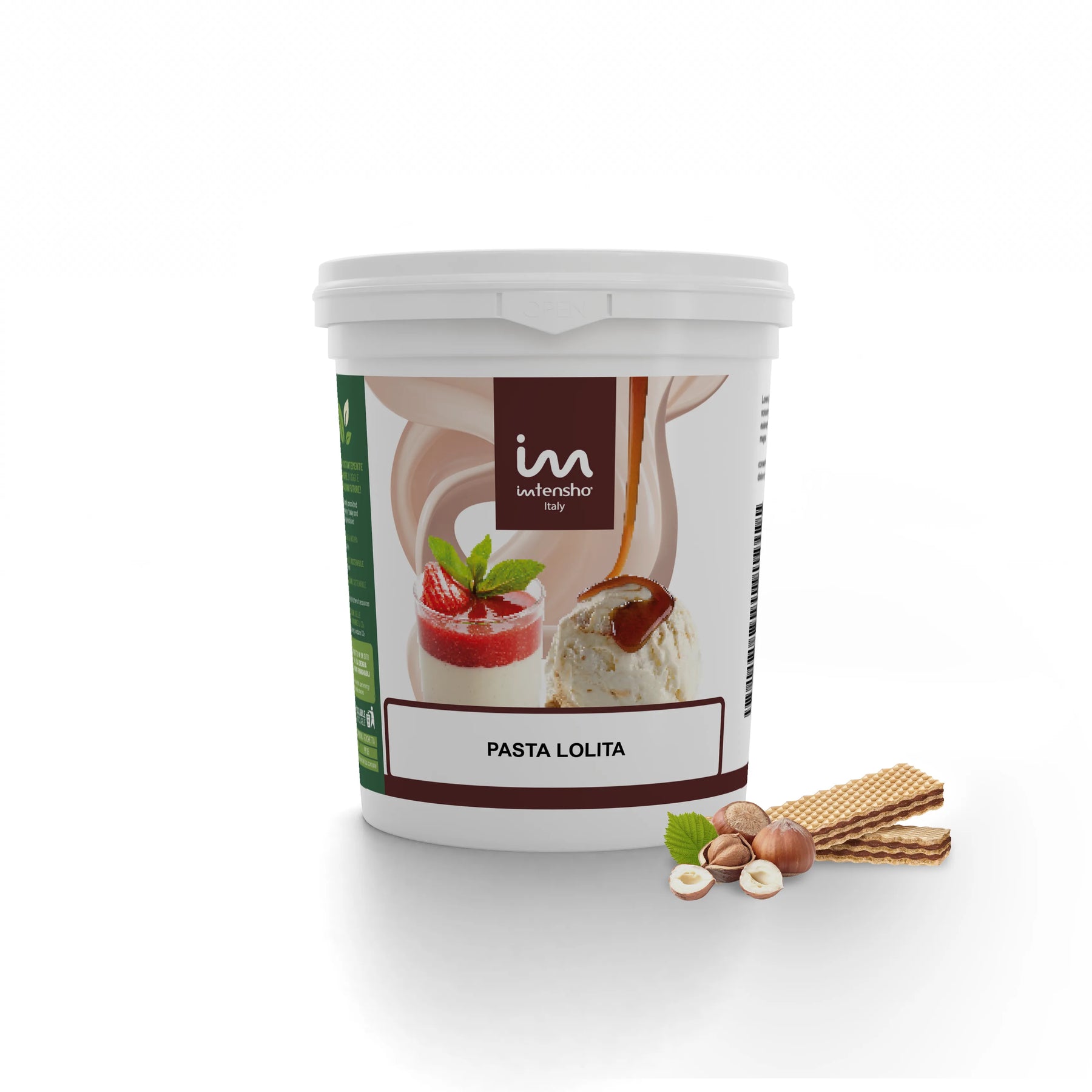 Pasta per gelato, desserts, semifreddi al gusto Nocciola e Wafer, senza Lattosio, PASTA LOLITA