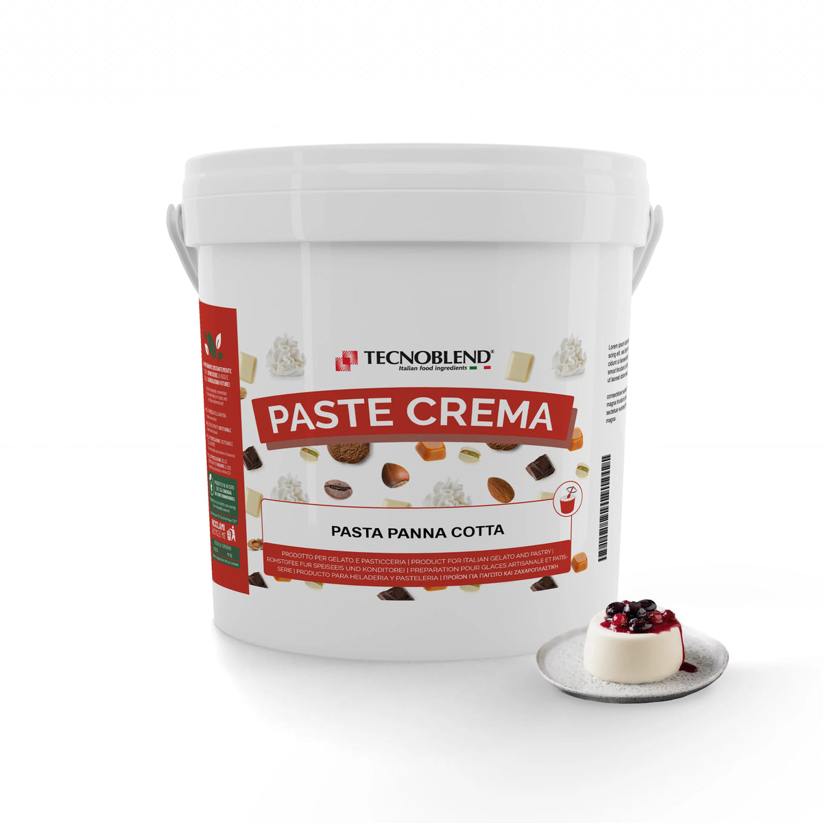 Pasta per gelato, desserts, semifreddi al gusto PANNA COTTA, PASTA PANNA COTTA