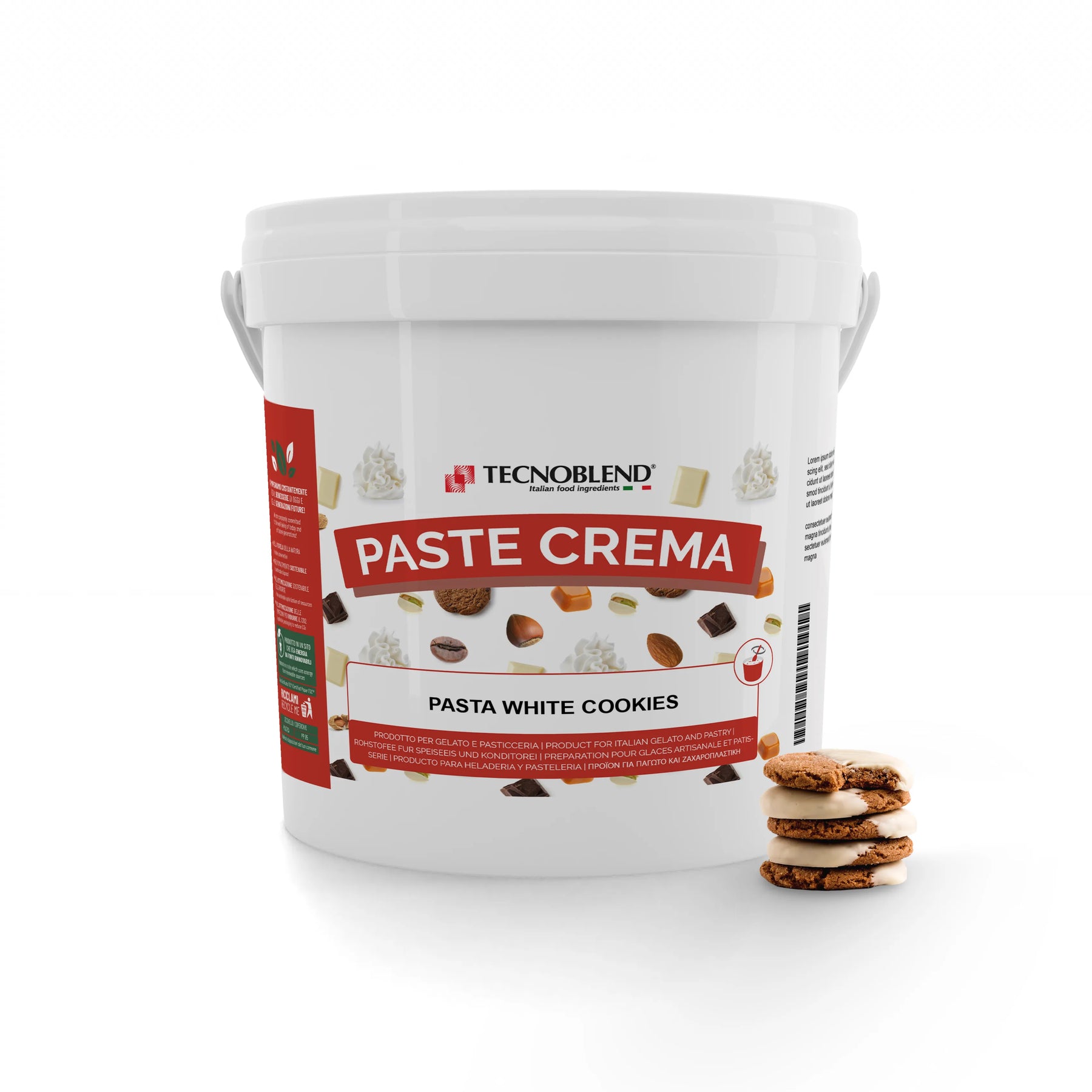 Pasta per Gelato al Biscotto Bianco, White Cookies