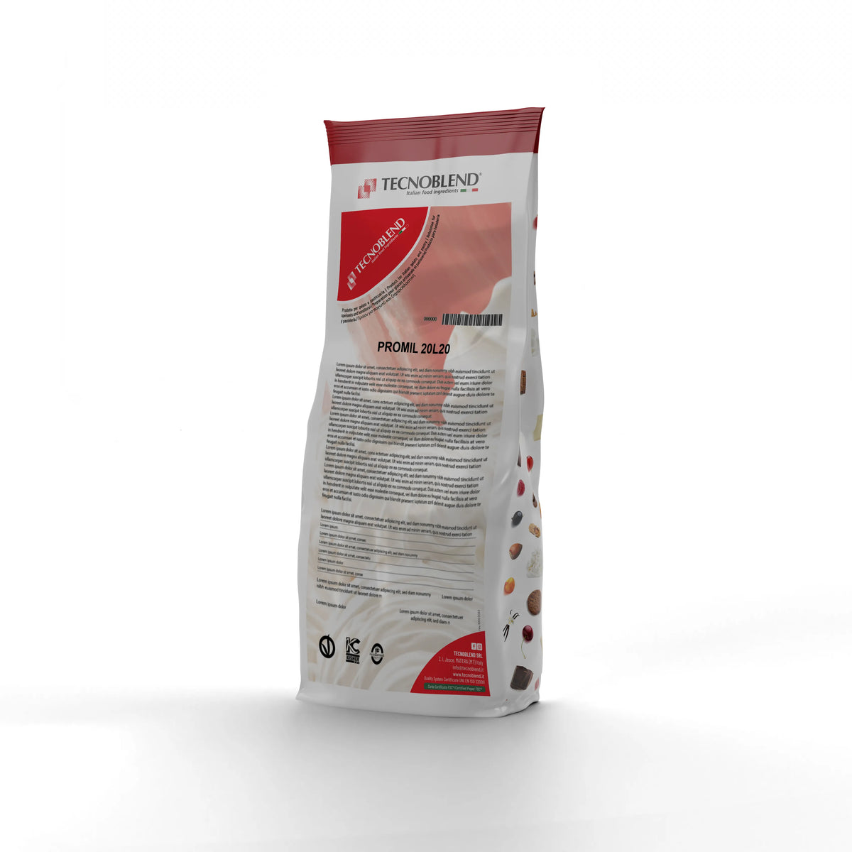 Sostituto in polvere del latte magro per gelateria, pasticceria e prodotti da forno, PROMIL 20L20