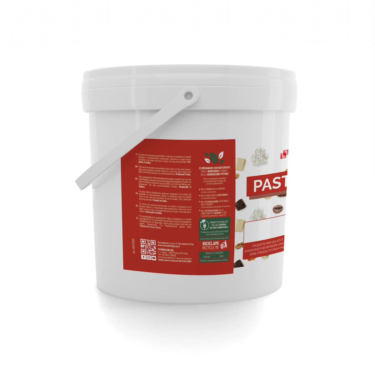 Pasta per gelato, desserts, semifreddi al gusto FRAGOLA, senza Lattosio, PASTA BUBBLE PINK