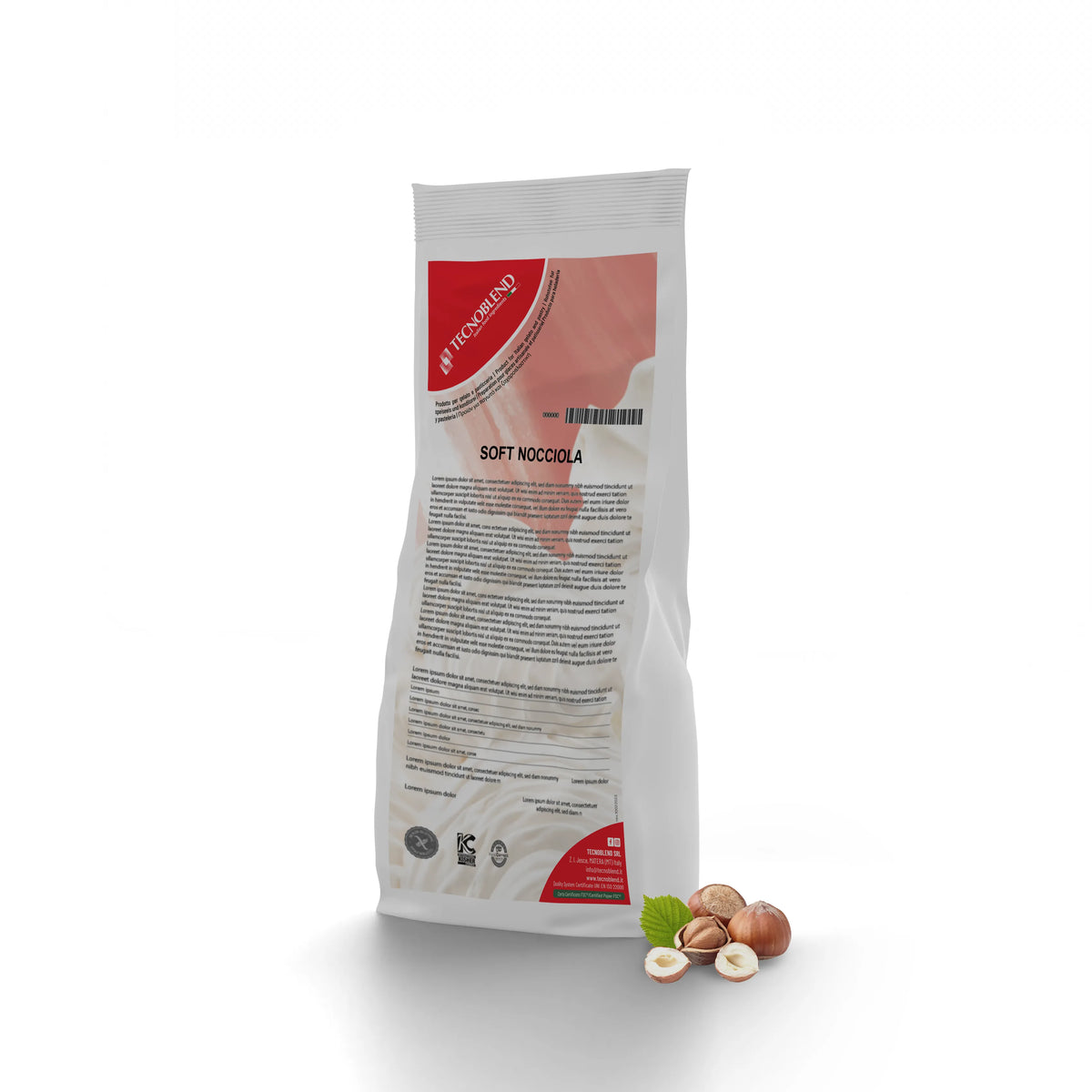 4 kg Preparato per Gelato Soft completo in polvere a Freddo alla NOCCIOLA