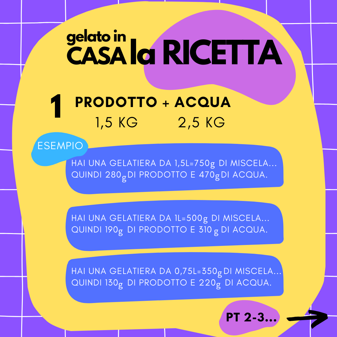 1,5 kg Preparato per Gelato al Fior di latte , senza lattosio, per vegani