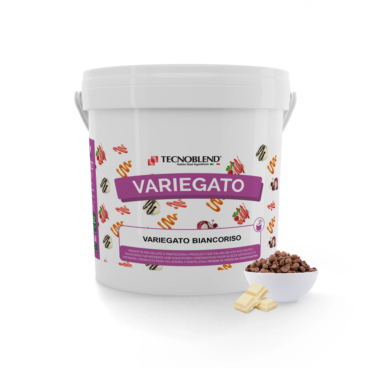 Variegato al Cioccolato Bianco salato per Gelati e Desserts, VARIEGATO BIANCORISO