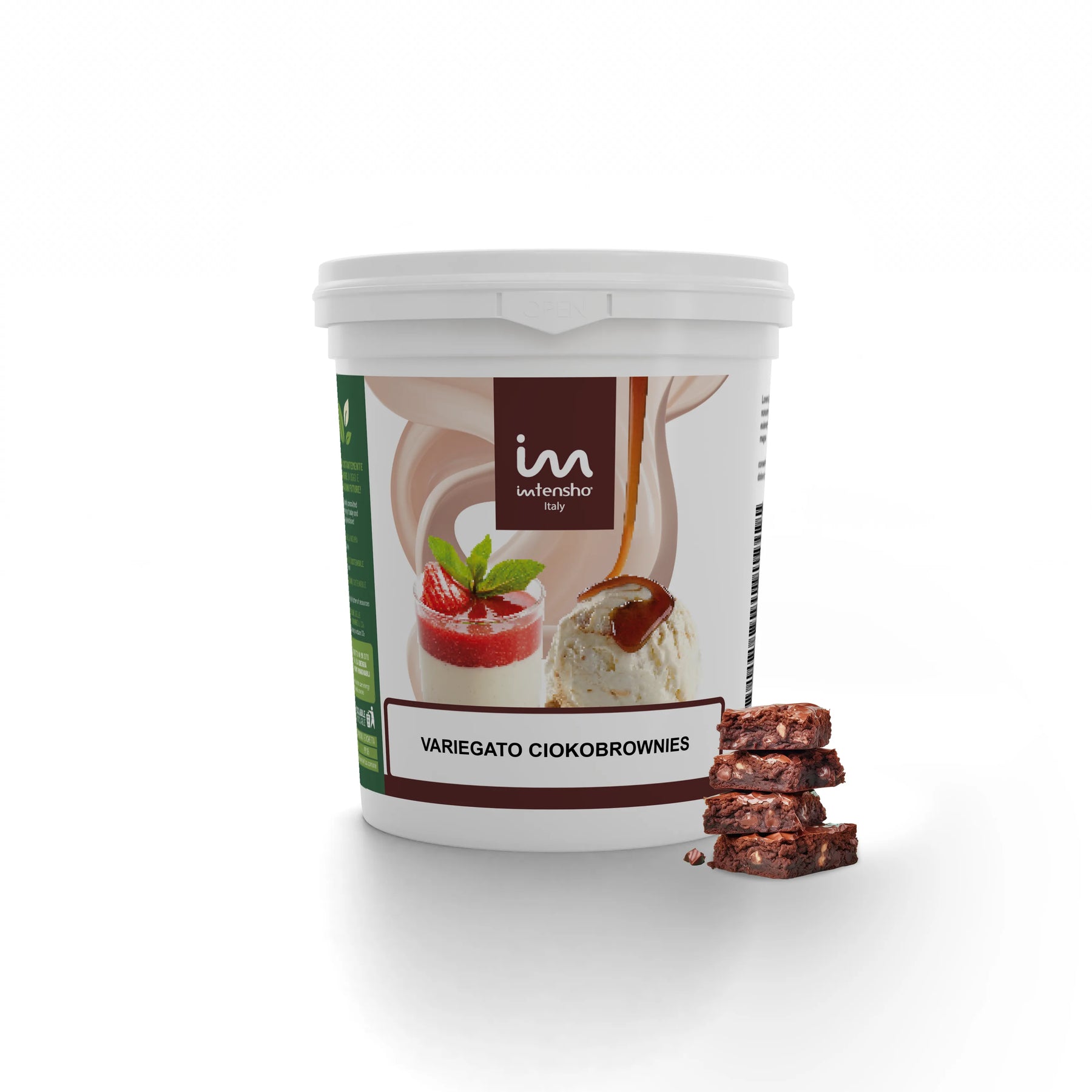 Variegato al gusto cioccolato con pezzi di brownies per Gelati e Desserts, Variegato Ciokobrownies