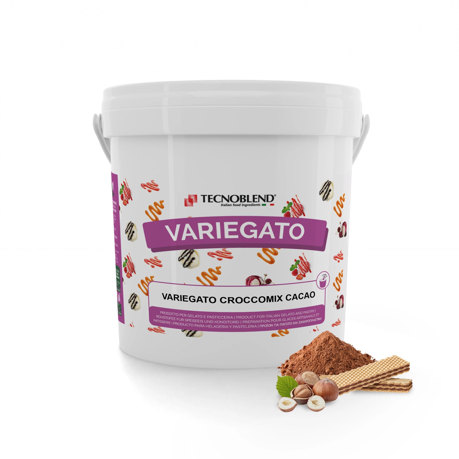 Variegato al Cioccolato al Latte per Gelati e Desserts, VARIEGATO CROCCOMIX CACAO