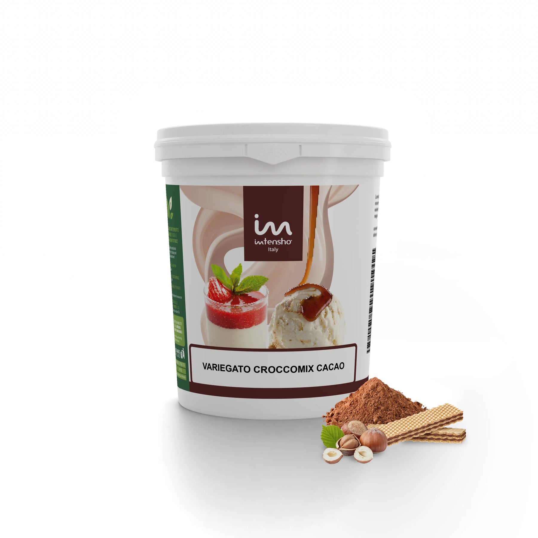 Variegato al Cioccolato al Latte per Gelati e Desserts, VARIEGATO CROCCOMIX CACAO