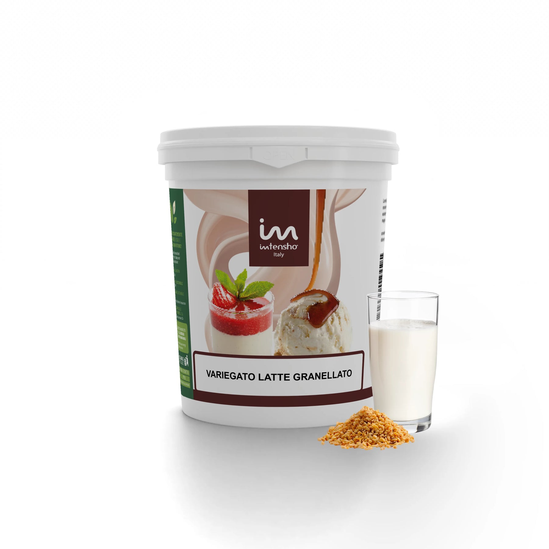 Variegato al Cioccolato al Latte per Gelati e Desserts, VARIEGATO LATTE GRANELLATO