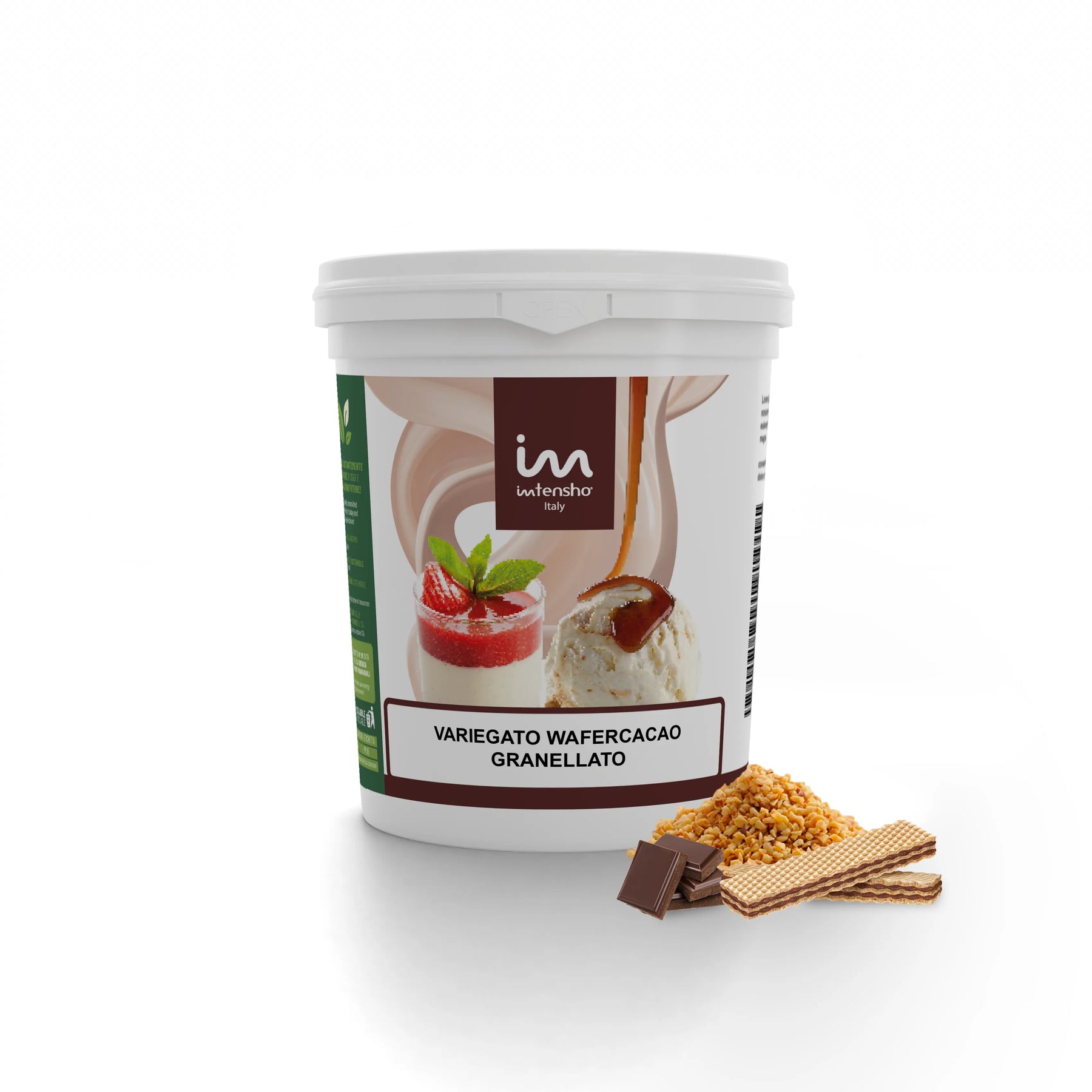 Variegato al Cacao e Nocciola per Gelati e Desserts, VARIEGATO WAFERCACAO GRANELLATO