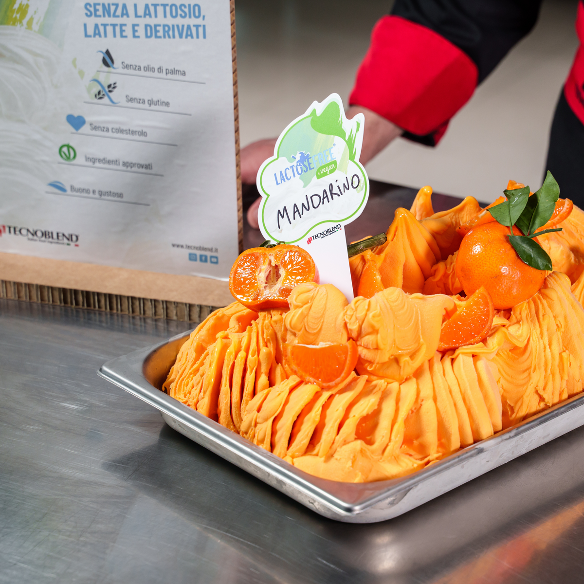 1,25 kg Preparato per Gelato al Mandarino senza lattosio, per vegani