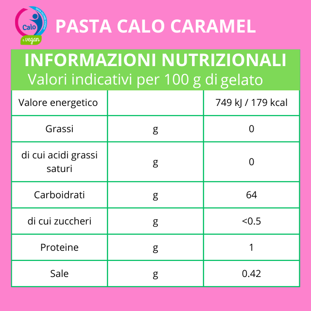 Pasta per gelato al caramello senza zuccheri aggiunti, PASTA CALO CARAMEL