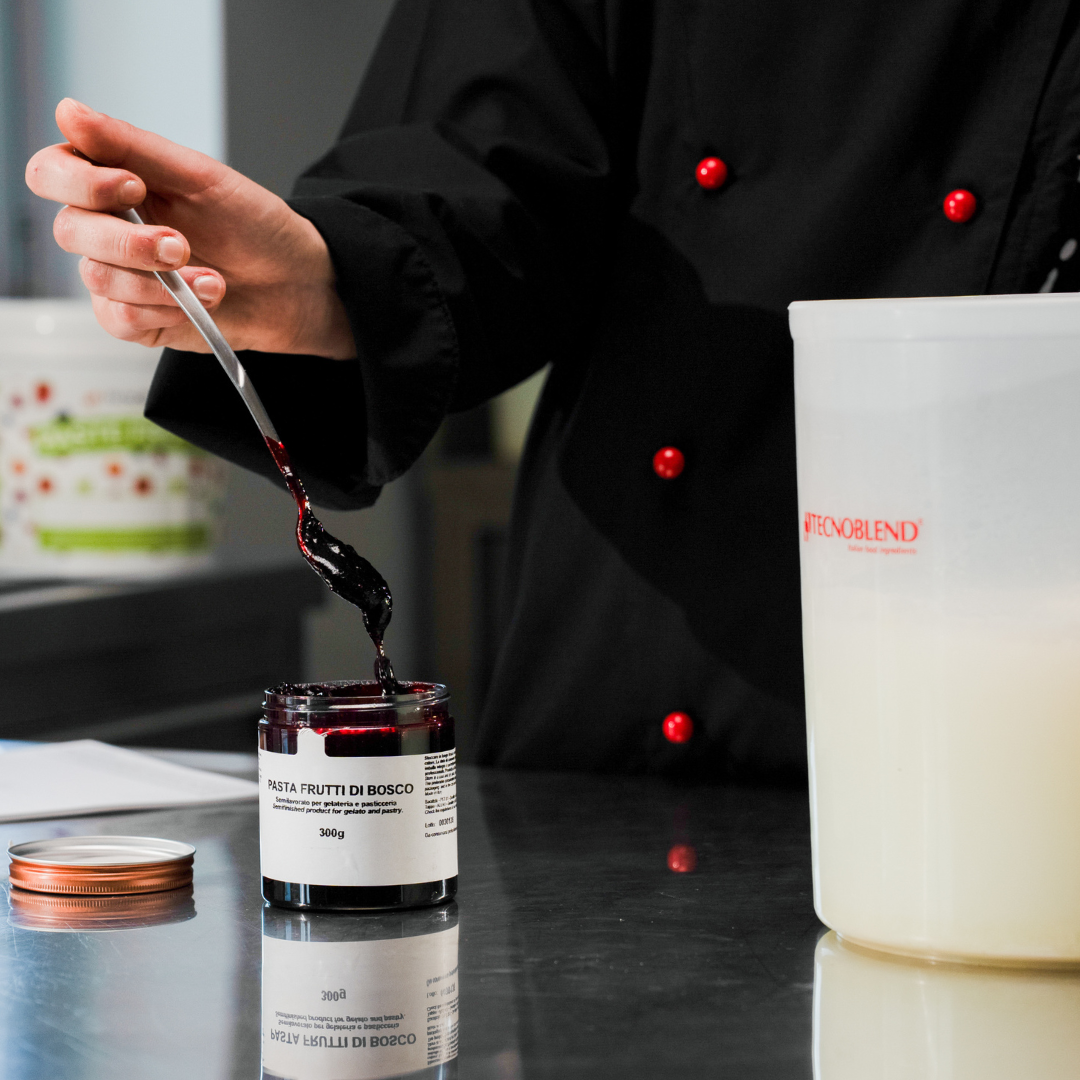 Pasta per gelato, desserts, semifreddi al gusto Frutti di bosco, senza Lattosio, per Vegani, PASTA FRUTTI DI BOSCO