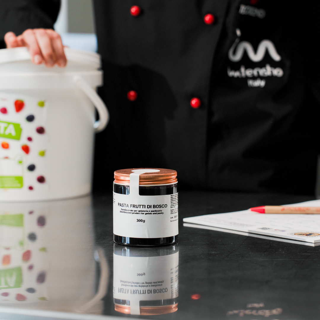 Pasta per gelato, desserts, semifreddi al gusto Frutti di bosco, senza Lattosio, per Vegani, PASTA FRUTTI DI BOSCO