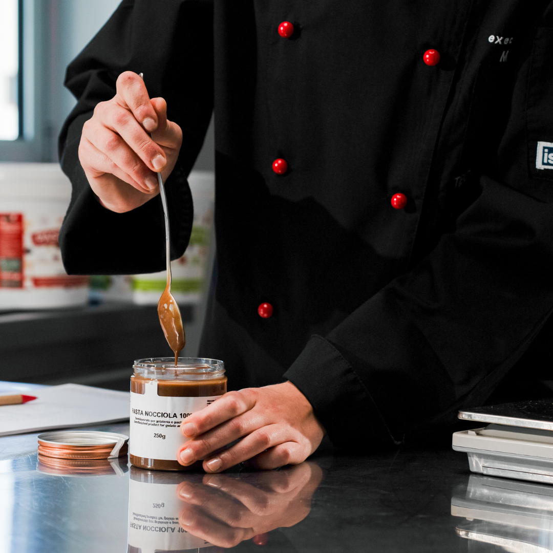 Pasta per gelato, desserts, semifreddi al gusto Nocciola, senza Lattosio, per Vegani, PASTA NOCCIOLA 100% S
