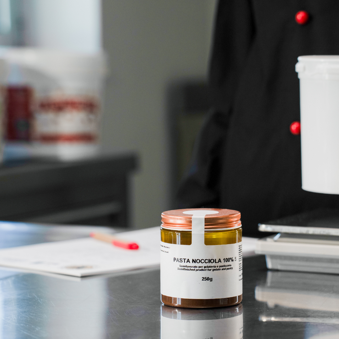 Pasta per gelato, desserts, semifreddi al gusto Nocciola, senza Lattosio, per Vegani, PASTA NOCCIOLA 100% S