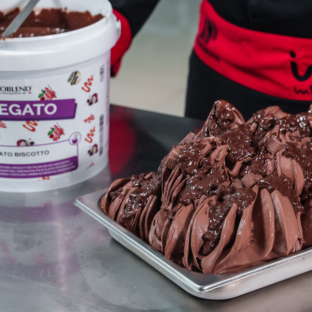 Variegato al Cacao e Nocciola per Gelati, Desserts, VARIEGATO BISCOTTO