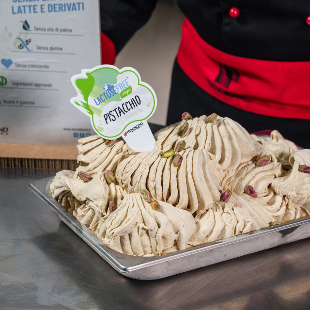Preparato per Gelato al Pistacchio con pezzi senza Lattosio, per Vegani