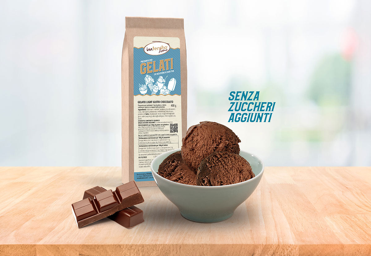 400g Preparato per gelato Light al cioccolato senza zuccheri