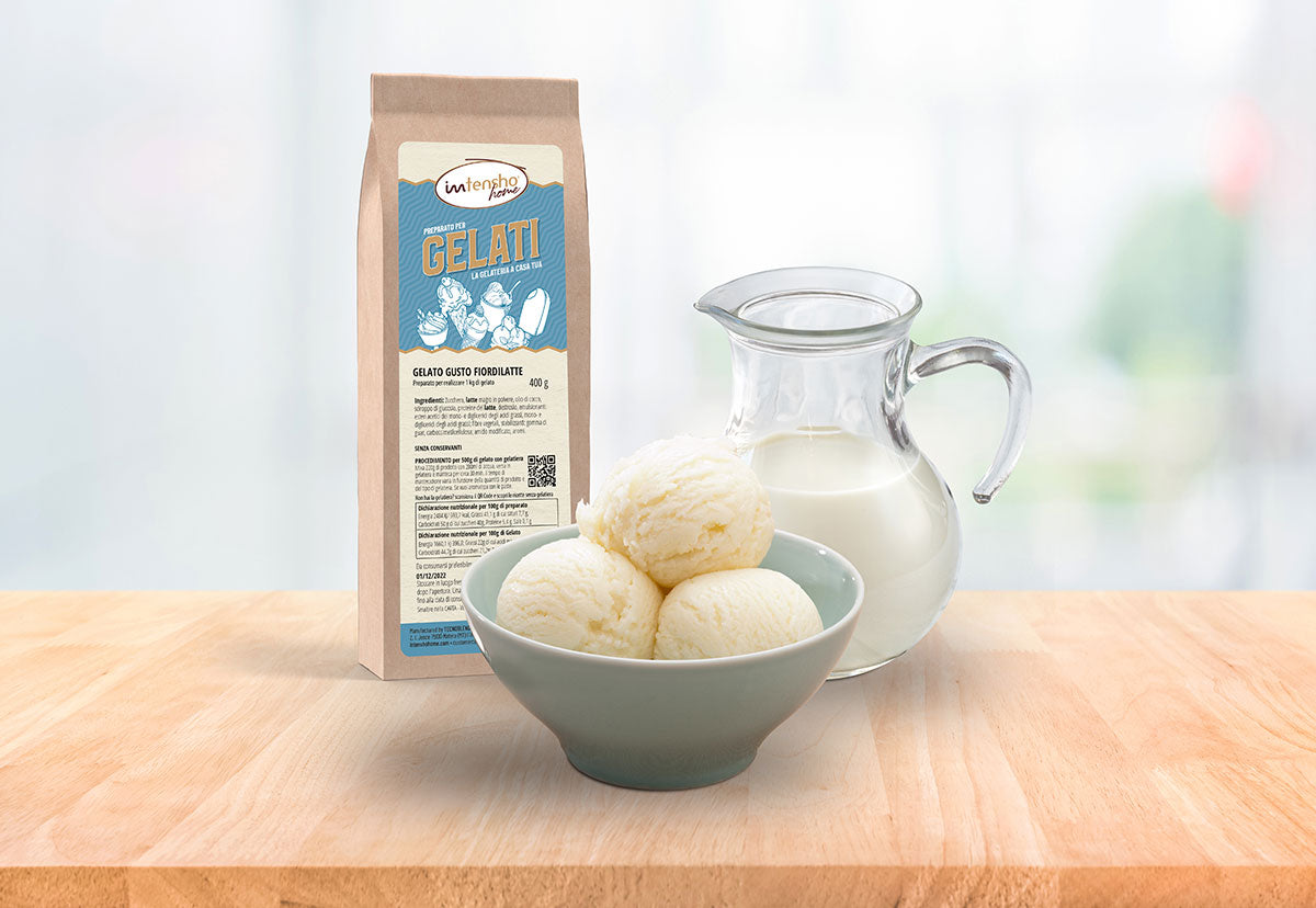 400g Preparato per gelato Fiordilatte, da fare in casa da aromatizzare
