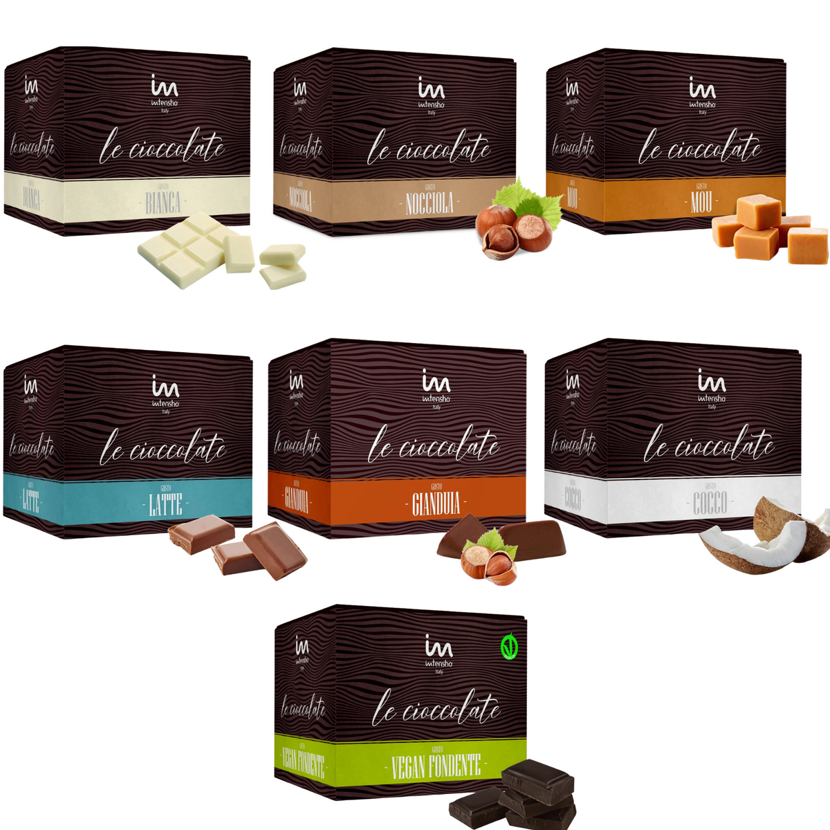 Kit 7 gusti - Preparato per cioccolata calda