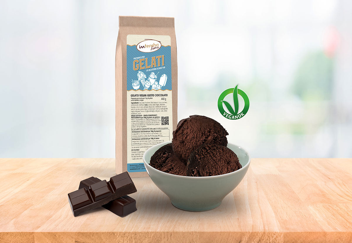 440g Preparato per gelato al cioccolato Fondente Vegano