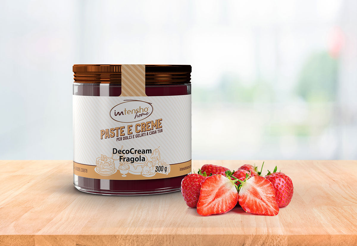 300g Crema alle Fragole per decorare gelati, dessert, torte DecoCream