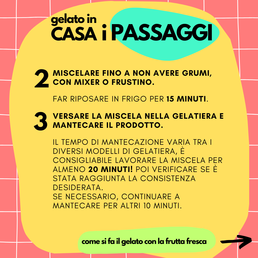 1,25 kg Preparato per Gelato alla Fragola con pezzi, senza lattosio