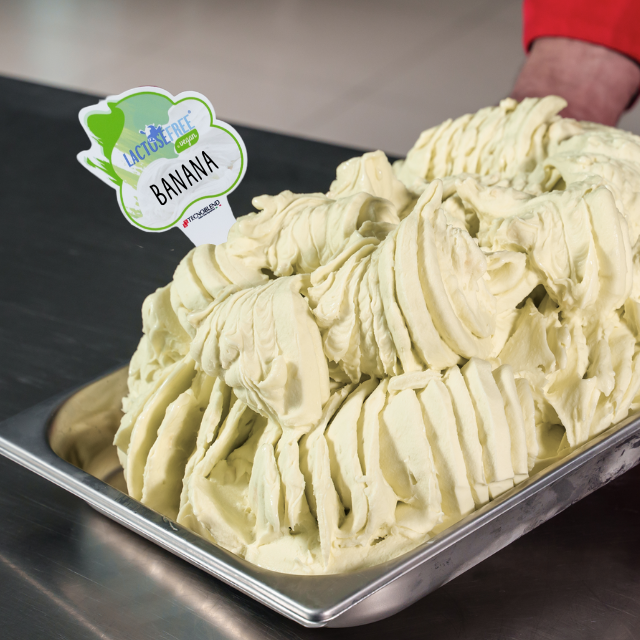 Preparato per gelato alla Banana senza Lattosio, per Vegani